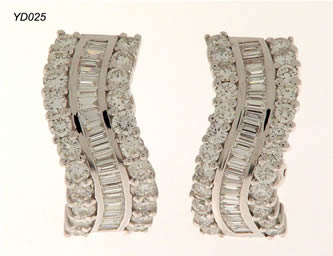 pendientes con brillantes joyas personalizadas