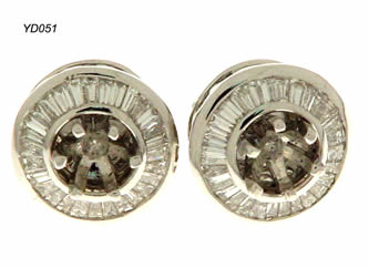 pendientes con brillantes joyas personalizadas