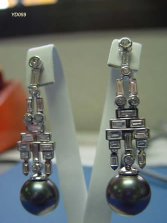 pendientes con brillantes joyas personalizadas