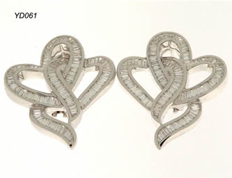 pendientes con brillantes joyas personalizadas