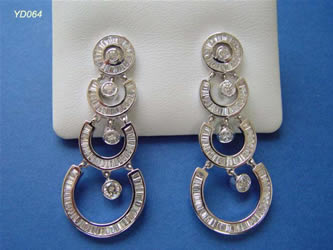pendientes con brillantes joyas personalizadas