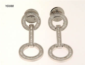 pendientes con brillantes joyas personalizadas