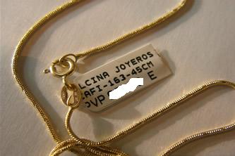 cadena oro Joyas Personalizadas