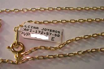 cadena oro Joyas Personalizadas