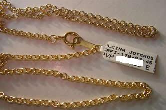 cadena oro Joyas Personalizadas