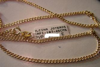 cadena oro Joyas Personalizadas
