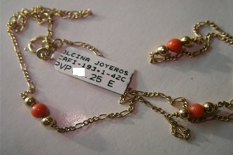 cadena oro Joyas Personalizadas