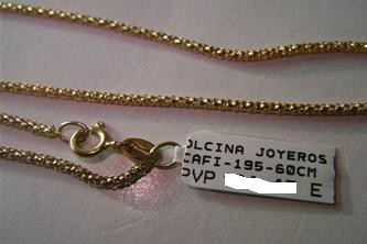 cadena oro Joyas Personalizadas