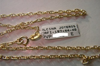 cadena oro Joyas Personalizadas