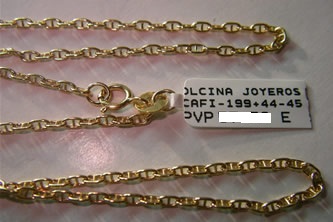 cadena oro Joyas Personalizadas