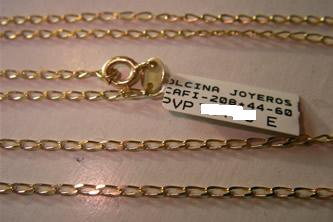 cadena oro Joyas Personalizadas