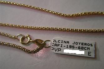 cadena oro Joyas Personalizadas