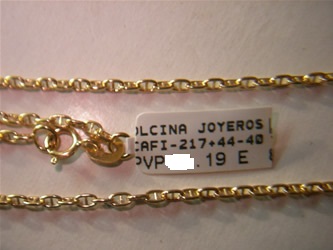 cadena oro Joyas Personalizadas