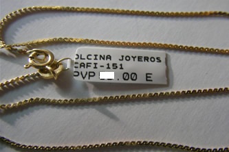 cadena oro Joyas Personalizadas