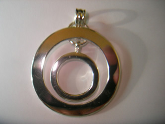 colgante circulos oro plata