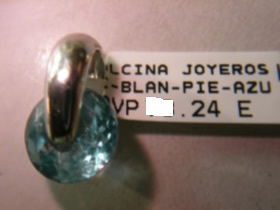 colgante aguamarina