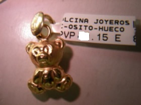 colgante oso hueco