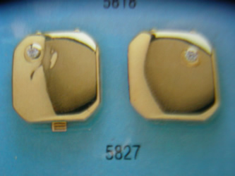 cubrebotones gemelos oro plata