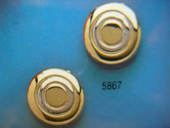cubrebotones gemelos oro plata