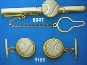 juego gemelos alfiler corbata oro plata
