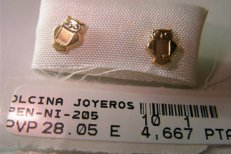pendientes niña