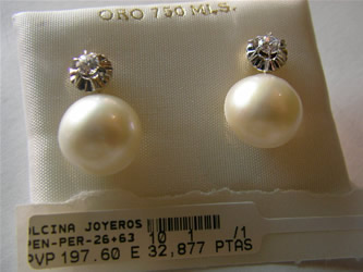 pendientes perlas