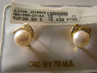 pendientes perlas