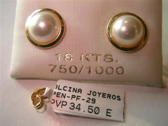 pendientes perlas