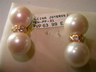 pendientes perlas