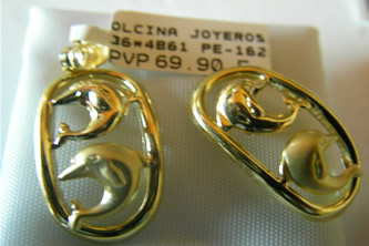 pendientes delfines