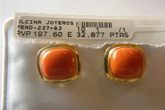 pendientes coral