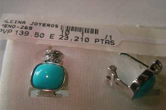 pendientes turquesa