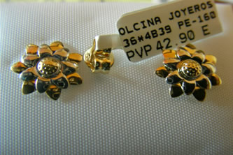 pendientes flor