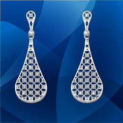pendientes novia oro blanco