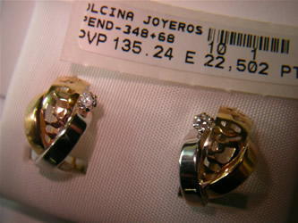 pendientes  oro plata