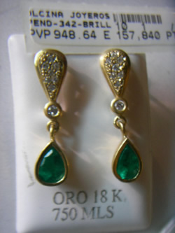 pendientes con brillantes joyas personalizadas