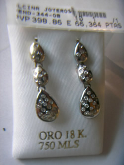 pendientes con brillantes joyas personalizadas