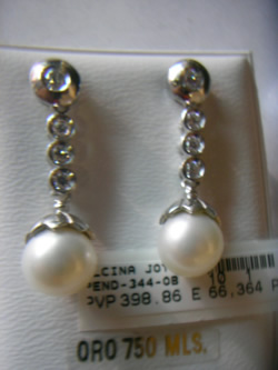 pendientes con brillantes joyas personalizadas