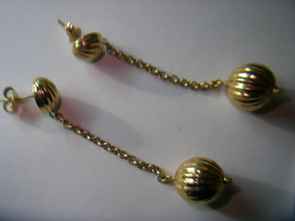 pendientes bolas ralladas