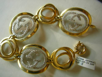 pulseras oro plata personalizadas