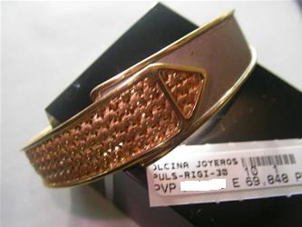 pulseras rigidas oro personalizadas