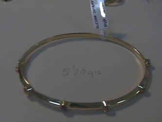 pulseras rigidas oro personalizadas