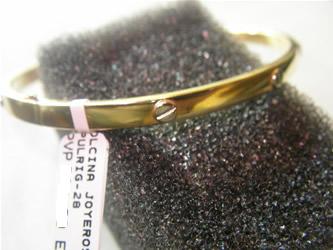 pulseras rigidas oro personalizadas