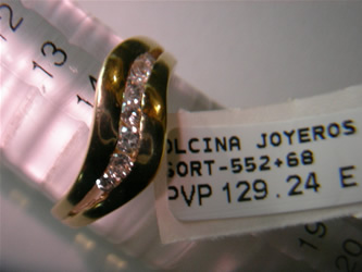 sortija oro personalizada